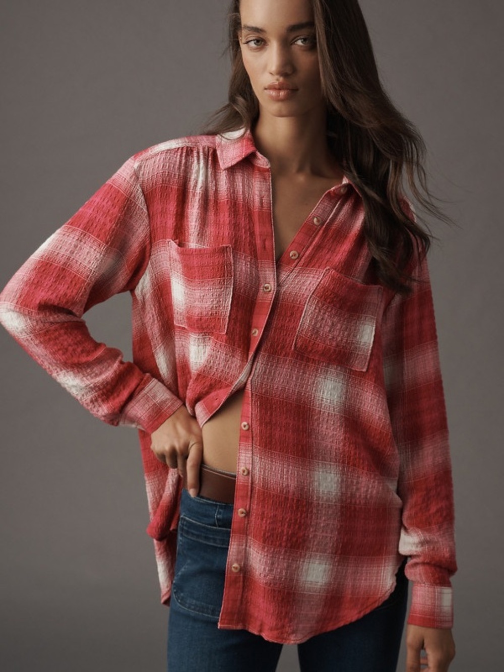 Pilcro Anthropologie The Hadley Relaxed Buttondown Shirt